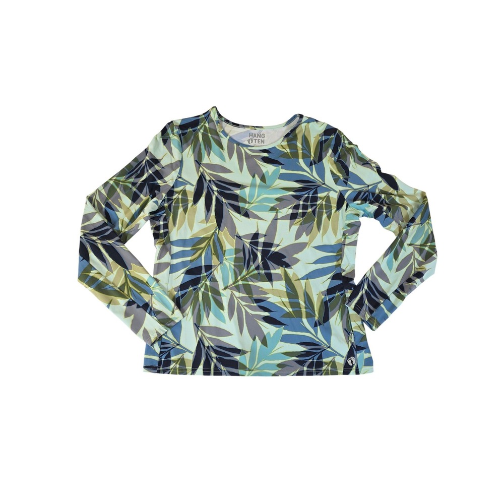 Hang Ten Sunray LS Sun Tee Rash Guard Mint Leaf UPF 50 XL Blue Green Surf Top - Picture 1 of 8